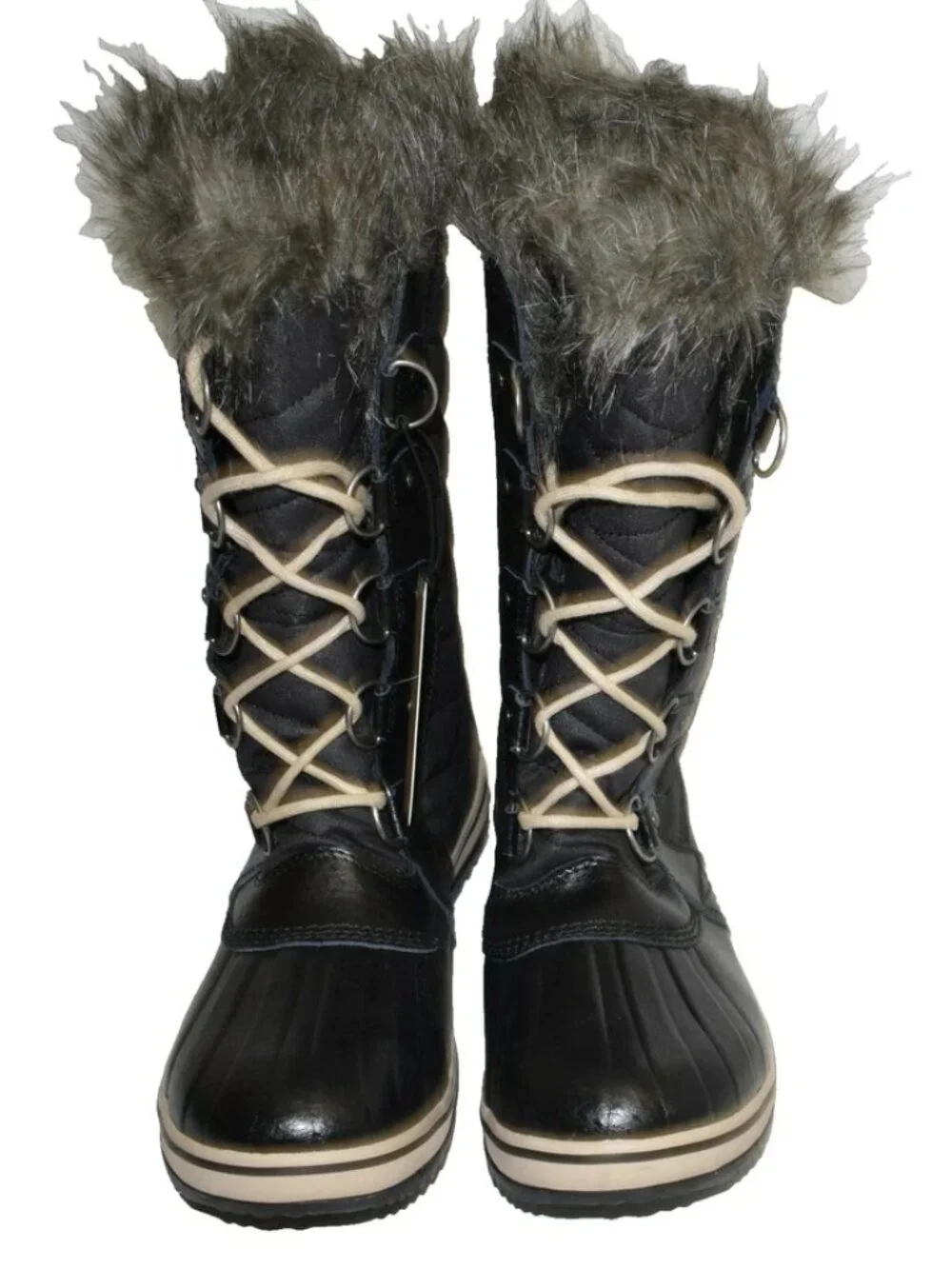 New! Sorel Tofino II Waterproof Boot Black Canvas & Leather Size 11 NL 2332-012